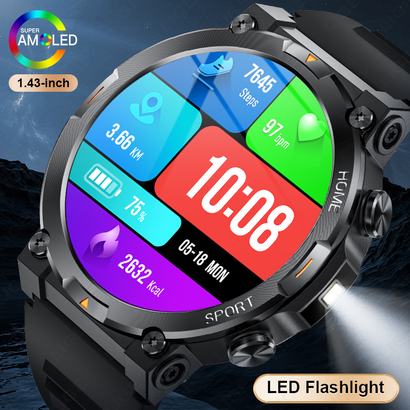 Smartwatch Latest Watches For Men - LIGE 2026 남성용 스마트 시계 1.43