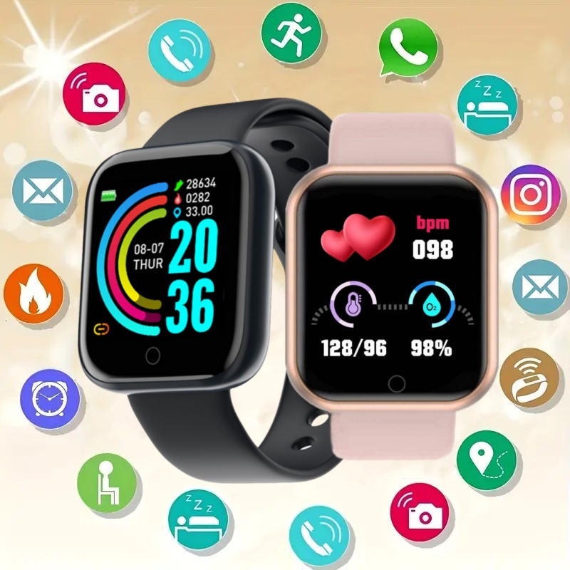 Smartwatch Square Watches For Men - 스마트 워치 메시지 알림 음악 제어