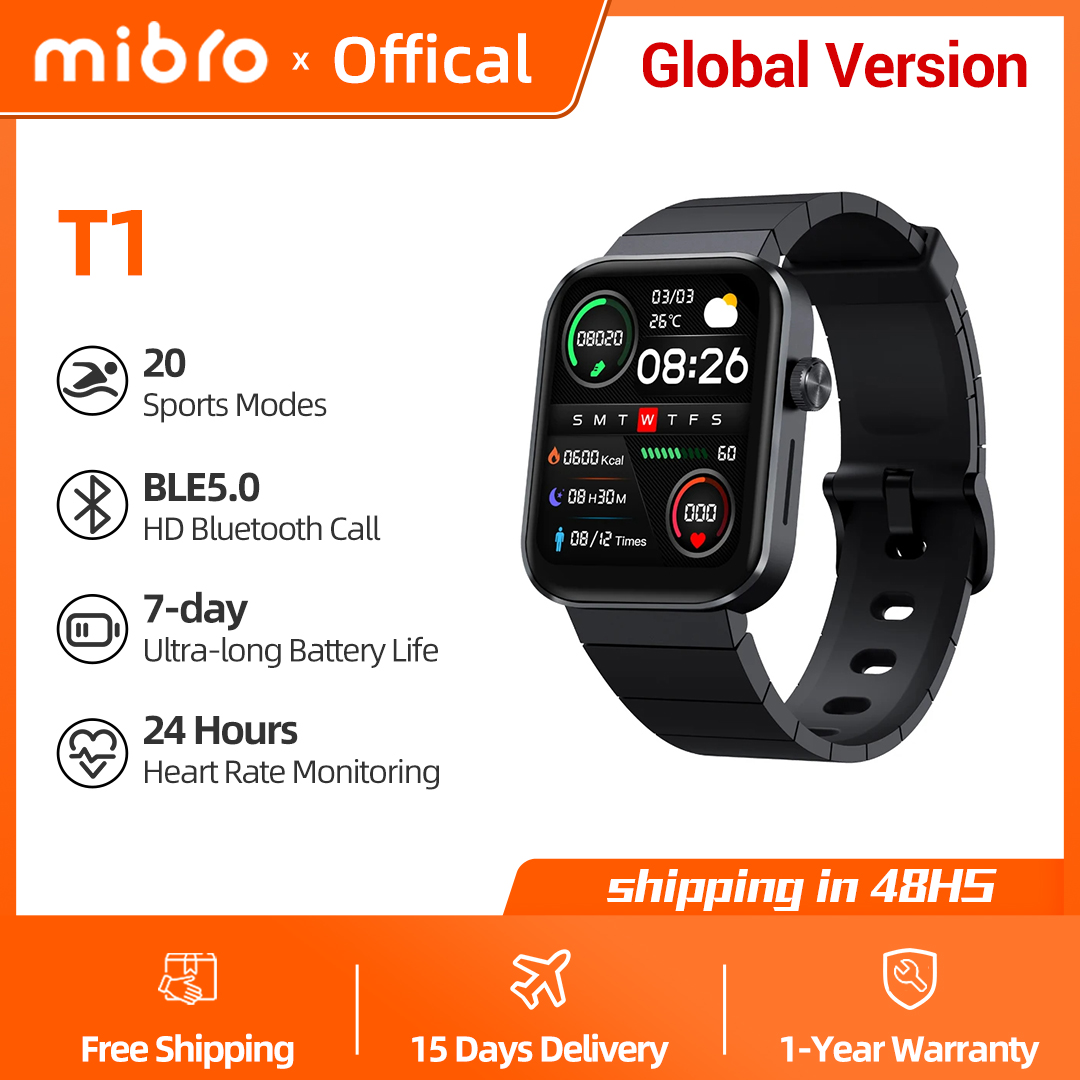Smartwatch Square Watches For Men - Mibro Watch T1 글로벌 버전 1.6인치