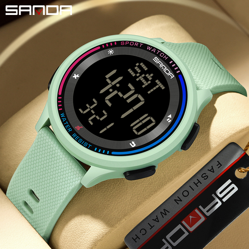 Chronograph Sport Watch - SANDA 어린이 패션 디지털 운동 십대