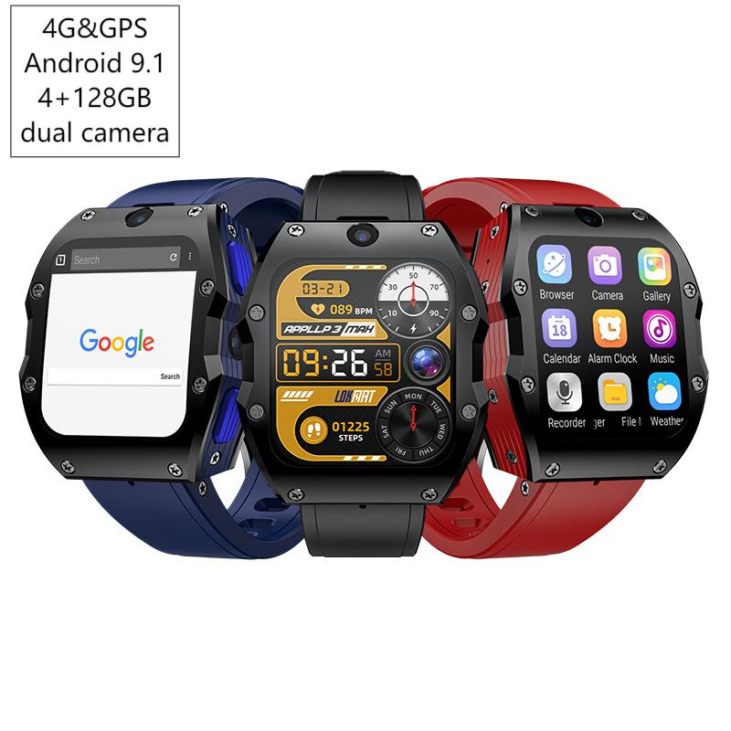 4G 안드로이드 스마트워치 4+128GB GPS 듀얼  - Smartwatch Watches Smart 리뷰 및 가격