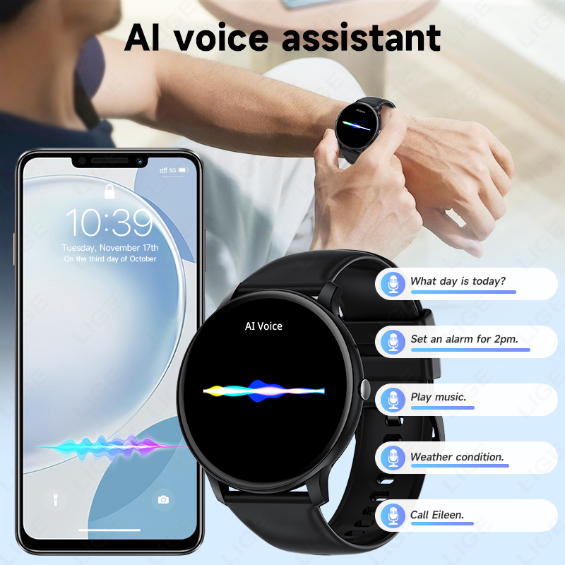 LIGE 블루투스 통화 여성 스마트 시계 남성 스포츠  - Smartwatch Latest Watches For Men 리뷰 및 가격