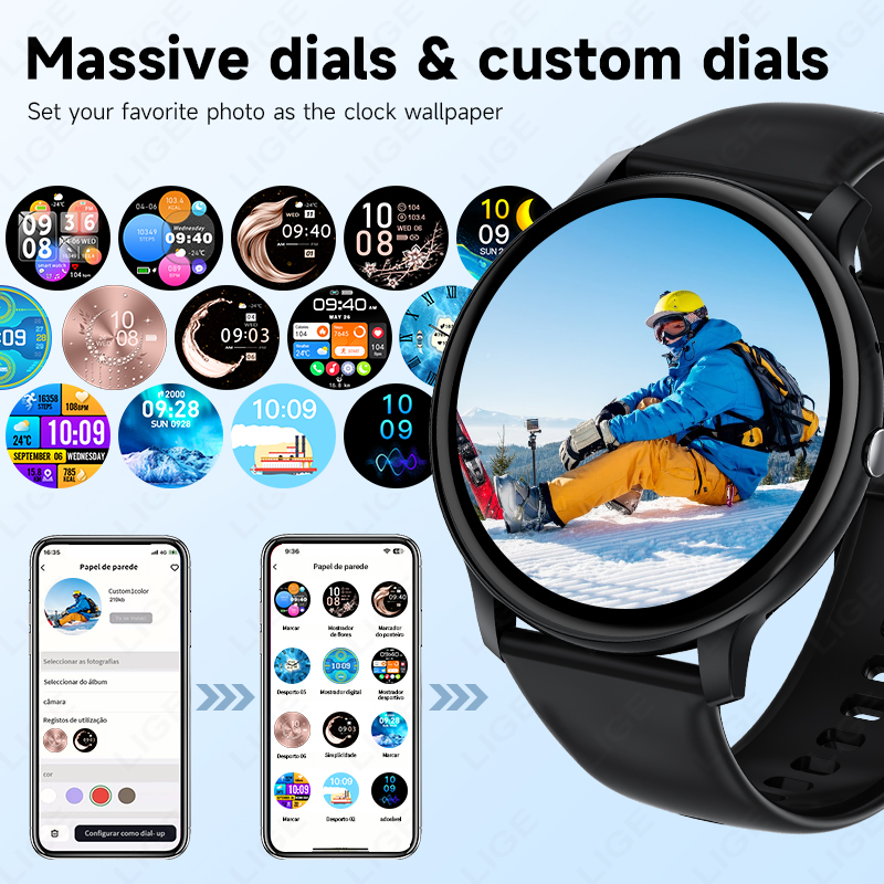 LIGE 블루투스 통화 여성 스마트 시계 남성 스포츠  - Smartwatch Latest Watches For Men 리뷰 및 가격