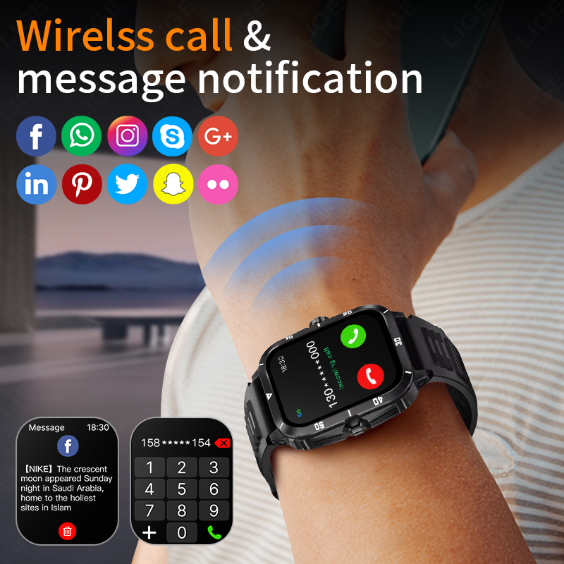 2.01 화면 스마트 시계 블루투스 통화 건강 모니터  - Smartwatch Latest Watches For Men 리뷰 및 가격