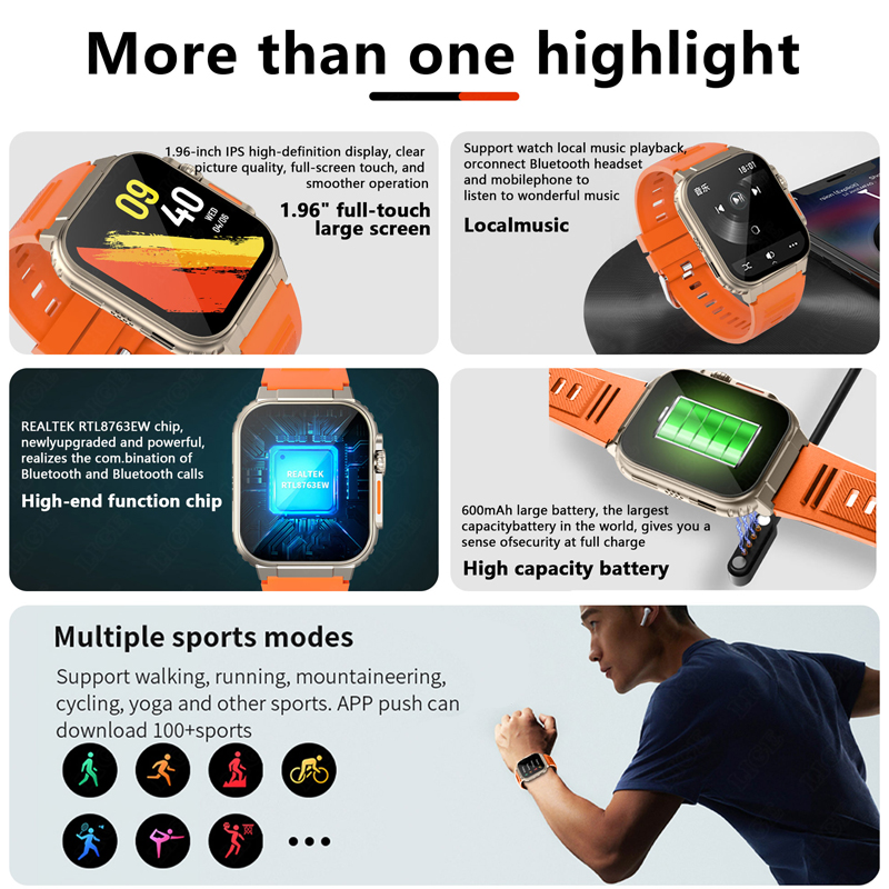 LIGE 남성용 스마트 워치 울트라 워치, 블루투스 통 - Smartwatch Latest Watches For Men 리뷰 및 가격