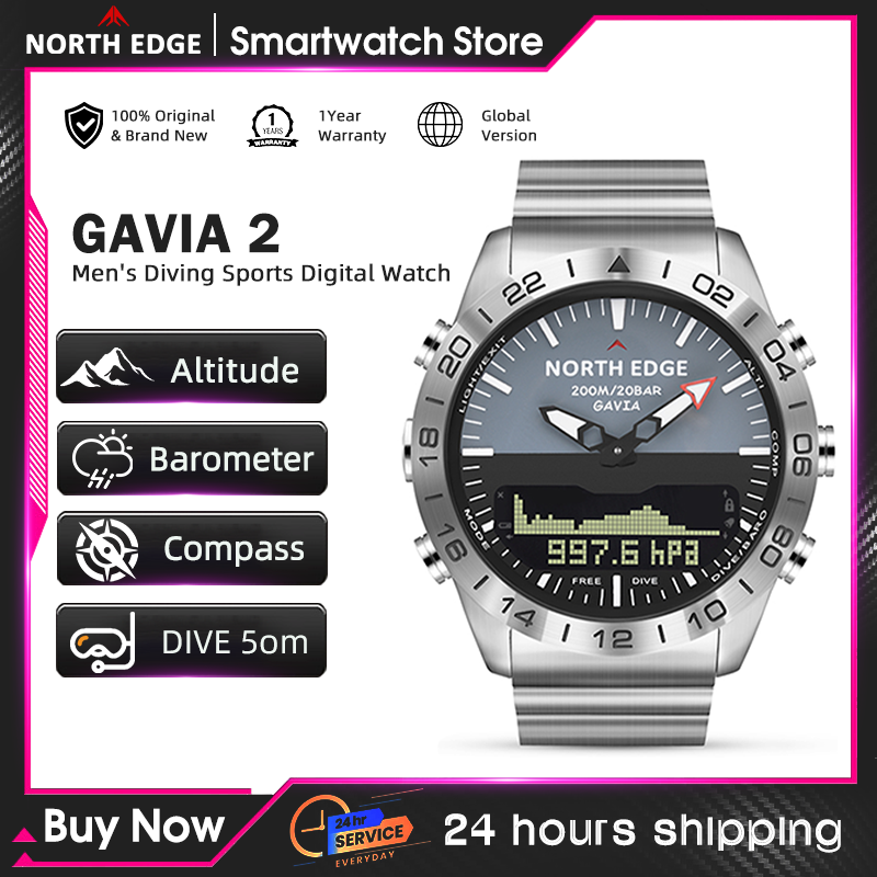NORTH EDGE 남성용 다이브 시계 군용 럭셔리 풀 - Altimeter Compass Watch 리뷰 및 가격