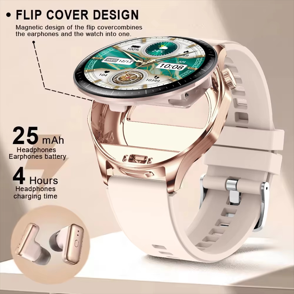 2 in 1 TWS 헤드셋 스마트워치 1.43인치 남녀 - Smartwatch Noise Watches For Women 리뷰 및 가격
