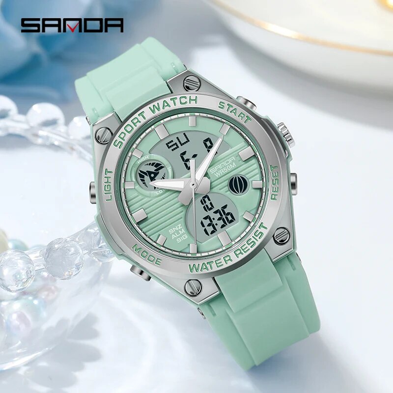 SANDA 브랜드 G 스타일 LED 디지털 시계 여성  - Chronograph Sport Watch 리뷰 및 가격