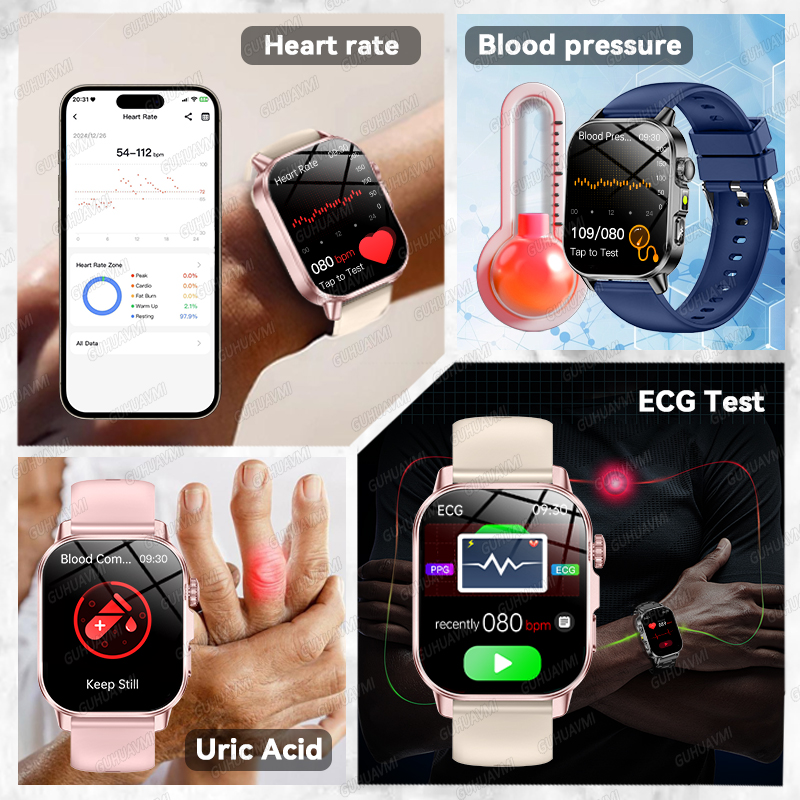 GUHUAVMI 2026 새로운 정밀 건강 관리 스마트 - Smartwatch Watches With Bluetooth 리뷰 및 가격