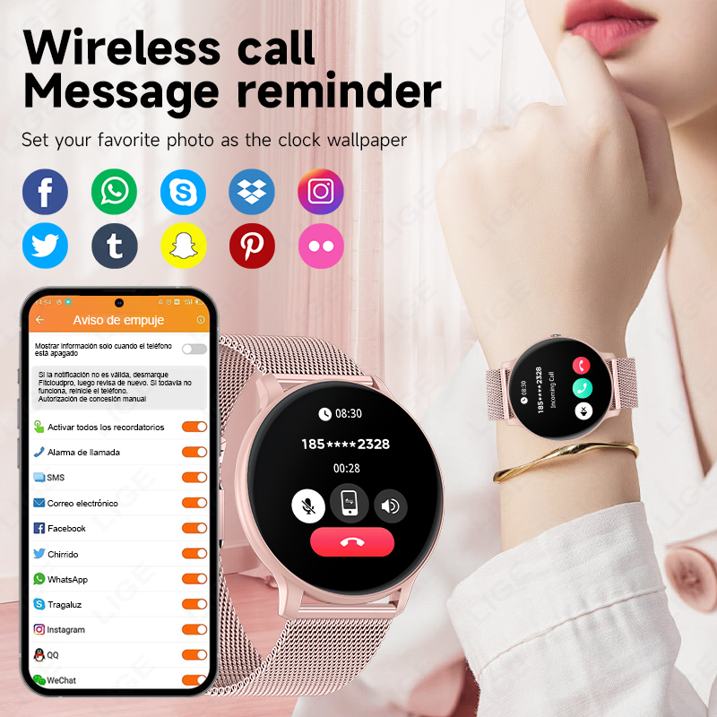 LIGE 2026 스포츠 피트니스 시계 여성용 블루투스 - Smartwatch Latest Watches For Men 리뷰 및 가격