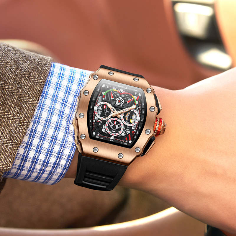 ONOLA-남성용 쿼츠 손목 시계, 캐주얼 스포츠 크로 - Chronograph Sport Watch 리뷰 및 가격