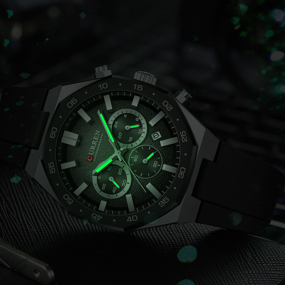 커렌 패션 캐주얼 남성 스포츠 시계 크로노그래프 실리콘 - Chronograph Sport Watch 리뷰 및 가격
