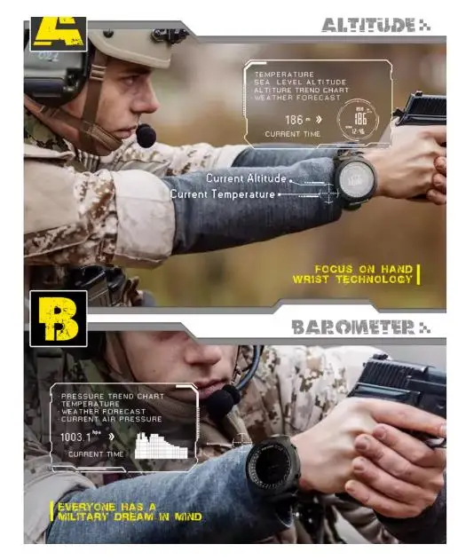 새로운 NORTH EDGE 남성용 스포츠 디지털 시계  - Altimeter Compass Watch 리뷰 및 가격